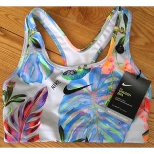 Nike  Swoosh floral swim gym sports bra